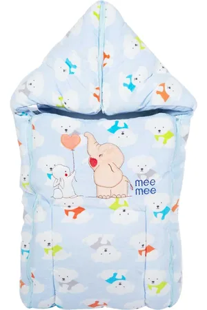 MeeMee Infant Kids Blue & White Printed Sleeping Bag