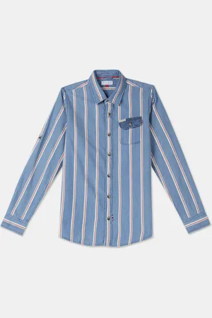 Ralph Lauren Boys Blue Regular Fit Striped Casual Shirt