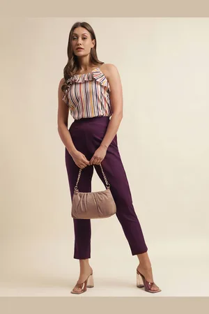 Moda Rapido Striped Round Neck Top With Trousers Co-Ord Set