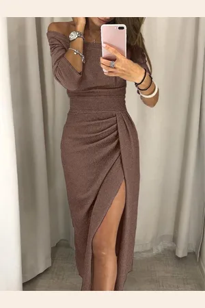 HERE&NOW Women Off-Shoulder Maxi Dress