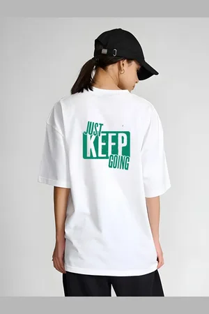 Moda Rapido Women Typography Printed Round Neck Cotton Oversized T-shirt
