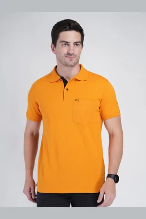 Polo Plus Men Bio Finish Solid Polo Collar Cotton T-shirt