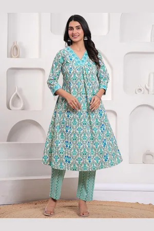 Kalini Women Floral Regular Pure Cotton Kurta with Trousers & With Dupatta