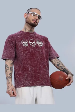 PAUL STREET Men Dyed Bio Finish Boxy T-shirt