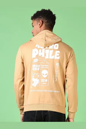 V-Mart Men Printed Hooded Sweatshirt