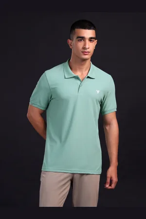 TECHNOSPORT Men Polo Collar Anti Static Slim Fit T-shirt
