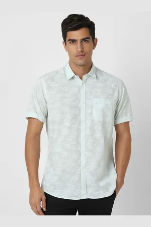 Peter England Men Slim Fit Spread Collar Floral Printed Cotton Casual Shirt