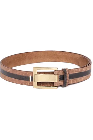ART N VINTAGE Men Striped Leather Belt