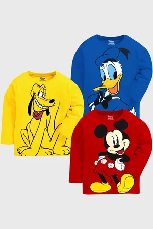 Miss and Chief Boys Pack Of 3 Minnie Mouse Graphic Printed Round Neck T-shirts
