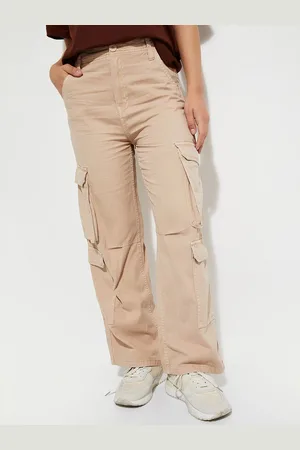 Max Collection URB_N Women Relaxed Fit Solid Cargo Trousers