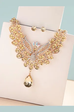 SOHI Gold Plated Designer Stone Jewellery Set