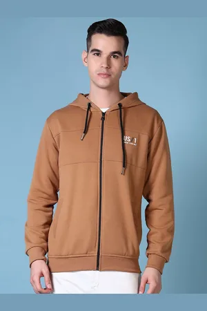 V-Mart Men Printed Hooded Sweatshirt