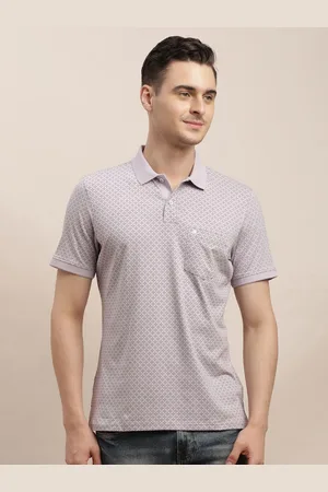 Turtle Men Printed Polo Collar Pockets Slim Fit T-shirt