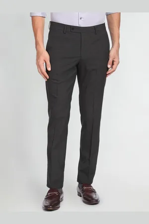 Arrow Men Flat-Front Houndstooth Formal Trouser