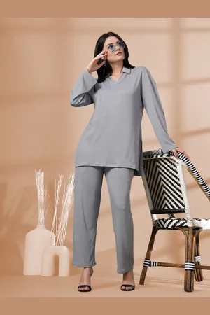 Roadster The Lifestyle Co Ribbed long Sleeve T-Shirt & Trouser