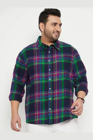 Bigbanana Plus Size Checked Classic Casual Shirt