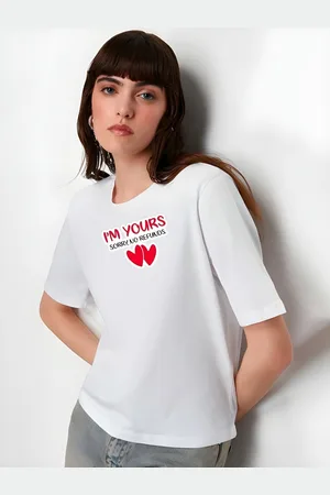 Moda Rapido Women Typography Printed Round Neck Cotton Oversized T-shirt