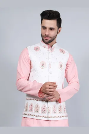 Wintage Embroidered Cotton Silk Nehru Jackets