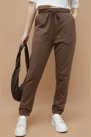 Lifestyle Women Cotton Mid-Rise Joggers Trousers