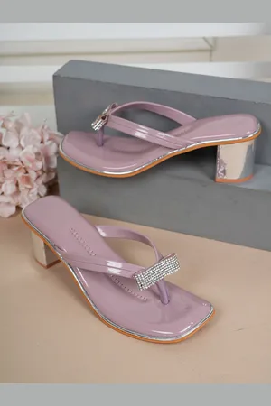 Walkfree Women Open Toe Block Western - Embellished Sandals