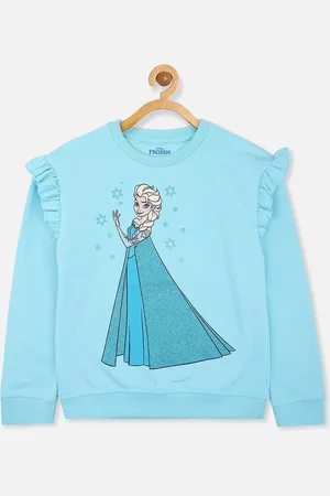 Kidsville Girls Elsa Printed Cotton Sweatshirt