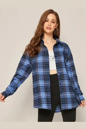 HERE&NOW Women Original Tartan Checks Opaque Checked Casual Shirt