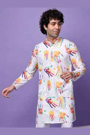 Hangup Abstract Printed Straight Kurta