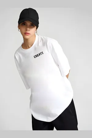 Moda Rapido Women Typography Printed Round Neck Cotton Oversized T-shirt