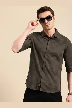 Being Human Slim Fit Self Checked Casual Shirt