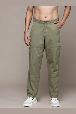 Roadster Men Relaxed Fit Pure Cotton Cargos Trousers