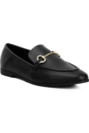 London Rag Women Textured Comfort Insole Horsebit Loafers