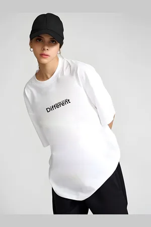 Moda Rapido Women Typography Printed Round Neck Cotton Oversized T-shirt