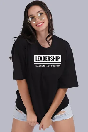 Moda Rapido Women Typography Printed Round Neck Cotton Oversized T-shirt