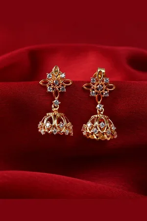 CLARA 925 Sterling Silver Gold-Plated Jhumkas Earrings