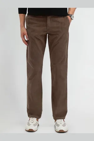 Arrow Men Classic Corduroy Mid-Rise Chinos Trousers