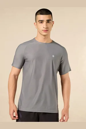 Cult Men Grey All Sport Jacquard Knit Training Tshirt
