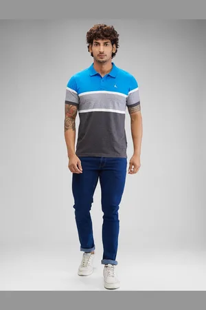 Parx Men Colourblocked Polo Collar T-shirt