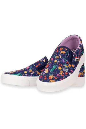 Alicia Souza Women Printed Canvas Lightweight Slip-On Sneakers