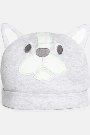 MINI KLUB Boys Grey Embroidered Beanie