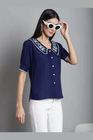JAINISH Women Floral Embroidered Top