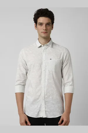 Peter England Men Spread Collar Floral Printed Cotton Slim Fit Casual Shirt