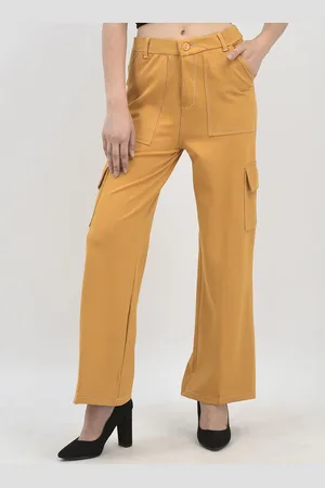 Chemistry Women Relaxed Straight Leg High-Rise Cargos Trousers