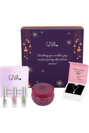 GIVA 5 Pieces 925 Silver-Plated CZ-Studded Pendant & Chain