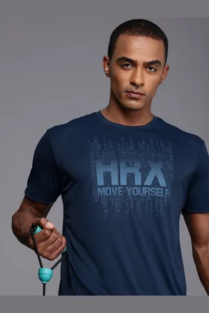 HRX Brand Logo Printed Rapid Dry Antimicrobial Finish Training T-shirt