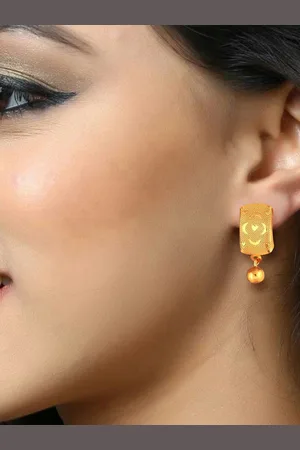 DIVASTRI Gold Plated Contemporary Shaped Studs