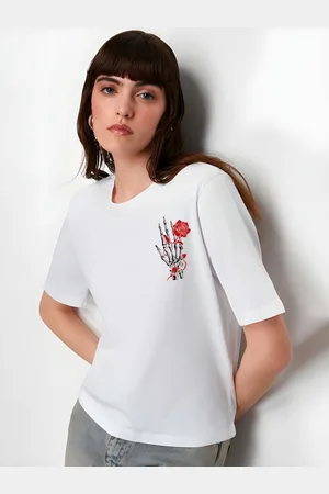 Moda Rapido Women Graphic Printed Round Neck Cotton Oversized T-shirt