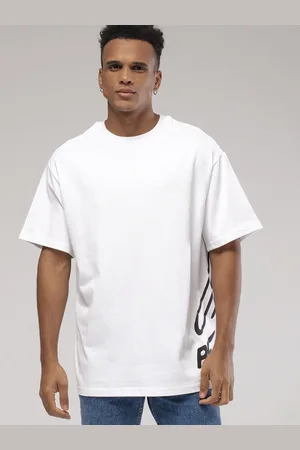 Catch Typography Printed Drop-Shoulder Sleeves Pure Cotton Loose T-shirt