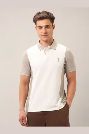 Ralph Lauren Men Brand Logo Colourblocked Polo Collar Applique Slim Fit T-shirt