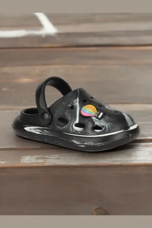 Lil Lollipop Kids Self Design Applique Anti-Slip Clogs