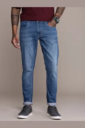 WROGN Men Slim Fit Heavy Fade Stretchable Jeans